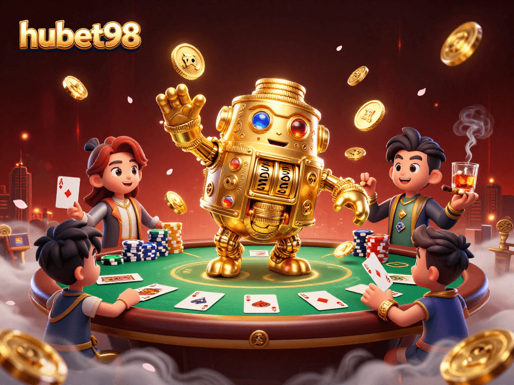 Experience winning strategies at hubet98 with dynamic poker and casino fun in this rich 3D illustration.
