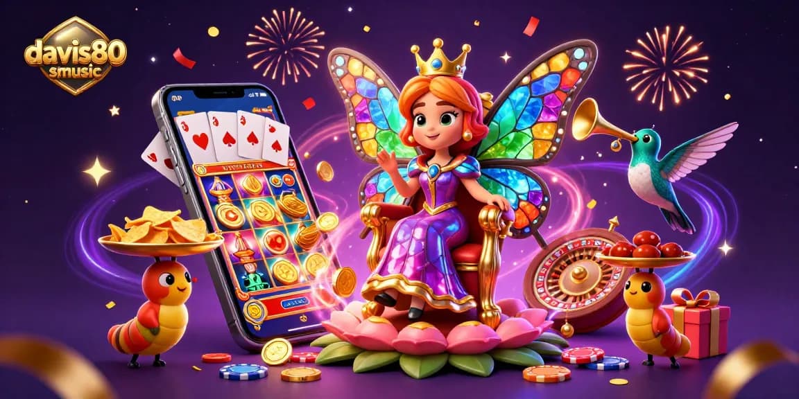 Experience the vibrant world of davis80smusic as slot games and casino fun come alive in a dynamic illustration.