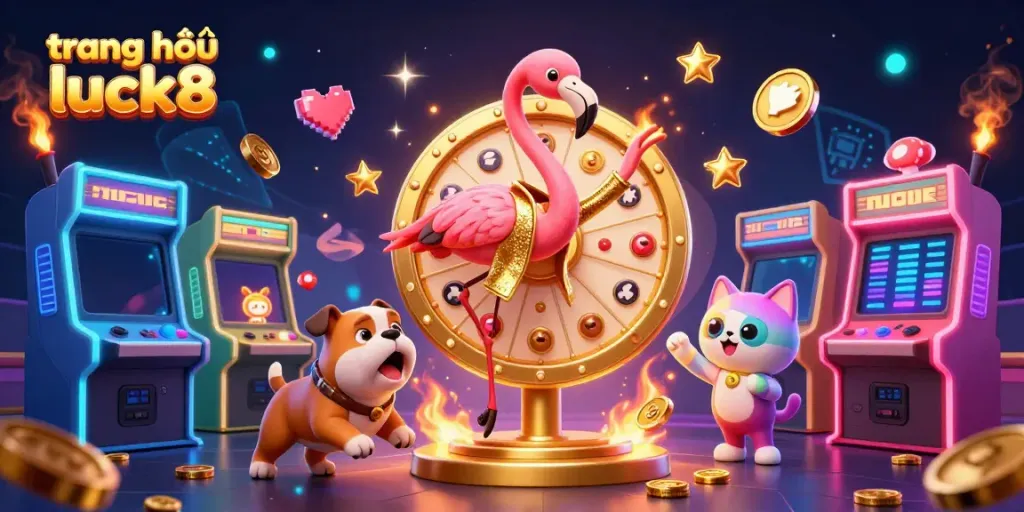 Engage with thrilling gameplay on trang chủ luck8 featuring vibrant casino elements and a dynamic carnival of characters.