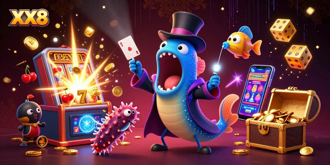Immerse in exciting multi-game experiences at XX8 with vibrant 3D casino illustrations.