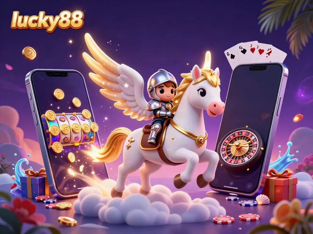 Experience thrilling gameplay with lucky88 in a vibrant, detailed 3D casino scene.