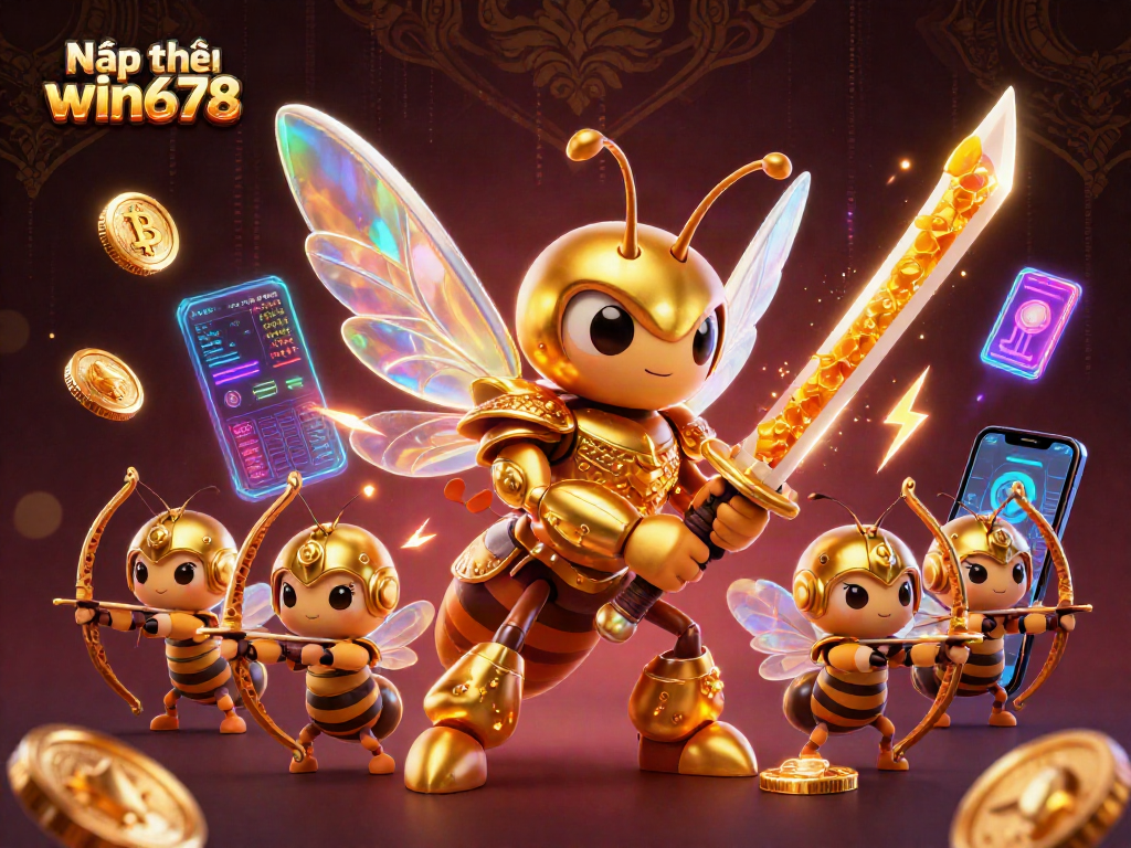 Nạp tiền win678 with vibrant 3D cartoon characters and dynamic casino elements illustrating gaming excitement