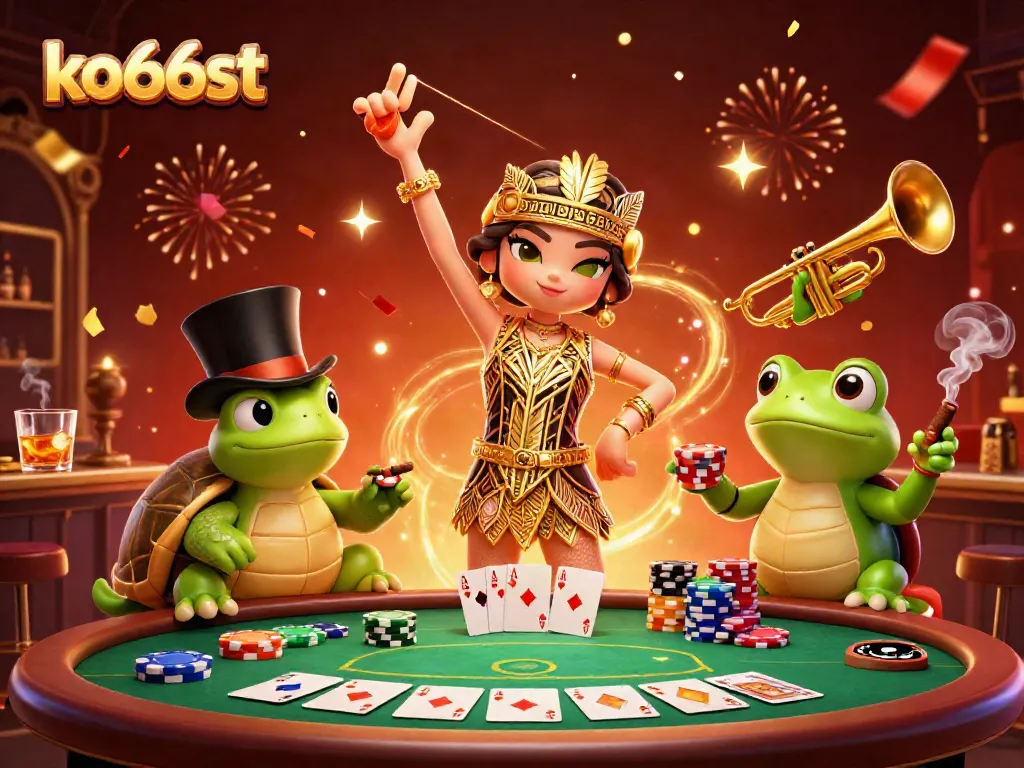 Experience thrilling gameplay at ko66st with vibrant characters and casino elements.
