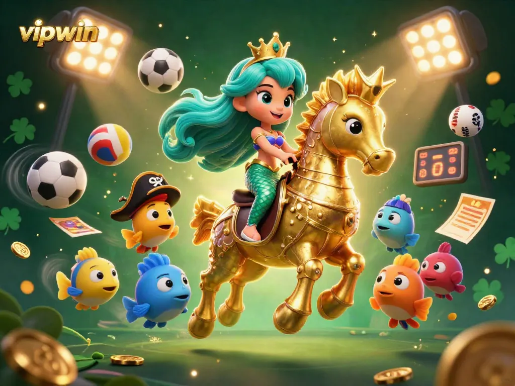 Engage with vipwin as the mermaid princess captures the thrill of underwater gaming.