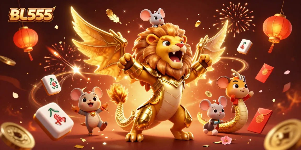 Join the excitement at BL555 with a triumphant chimera and vibrant casino elements
