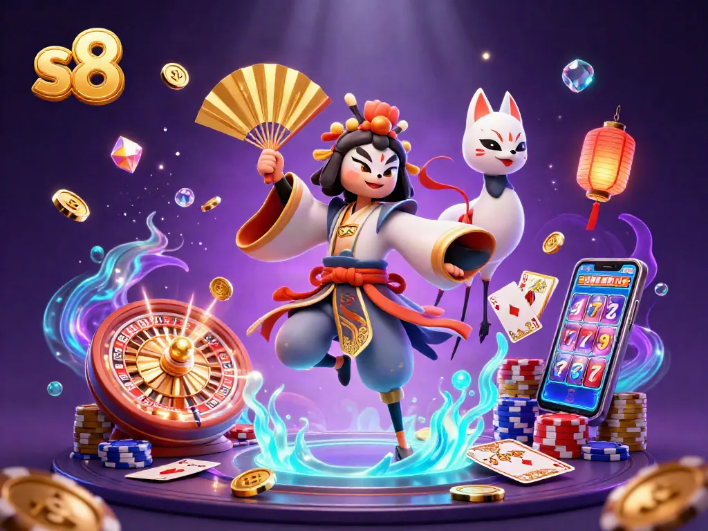 Experience thrilling gameplay at S8 with vibrant casino characters and dynamic gaming elements in action.