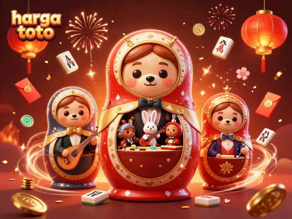 Engage in exciting casino fun with harga toto, as festive scenes unfold with casino dealers and enchanting characters.