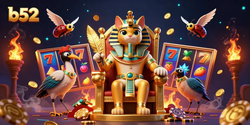 Spin the reels for big wins at b52 casino with vibrant slots and enchanting Egyptian characters.