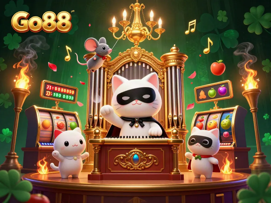 Experience thrilling gameplay at Go88 with vibrant characters and casino elements in a dynamic scene.
