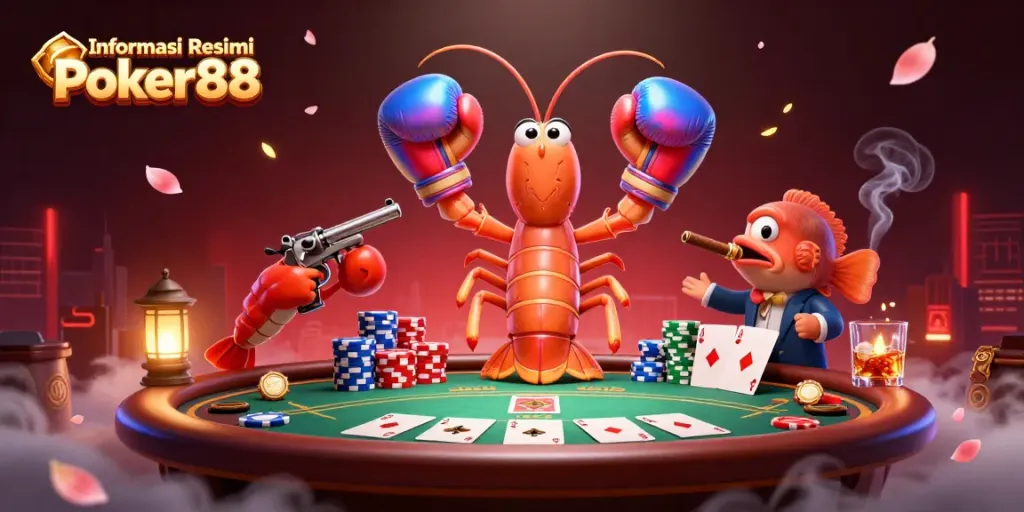 Engage with Informasi Resmi Poker88 featuring vibrant characters in a dynamic poker setting.