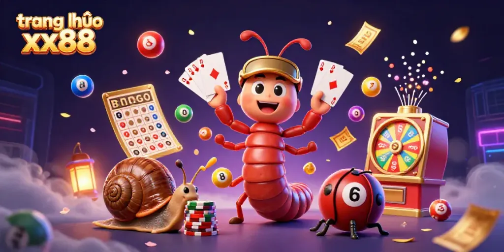 Engage in thrilling gameplay at trang chủ xx88 with colorful lottery balls, a vibrant dealer, and exciting game elements.