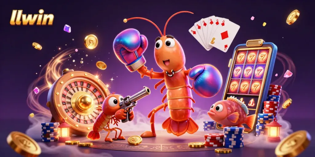 Experience llwin's high stakes excitement with vibrant casino elements and action-packed characters.