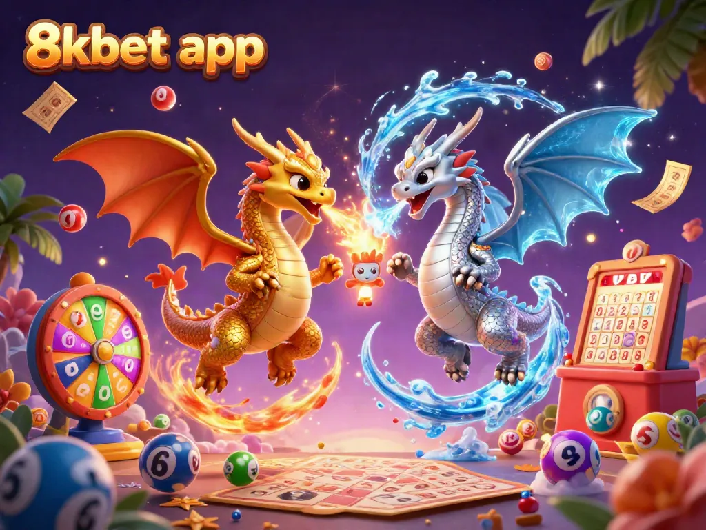 Experience excitement with 8xbet app's dynamic gaming features, showcasing vibrant elements and captivating characters.