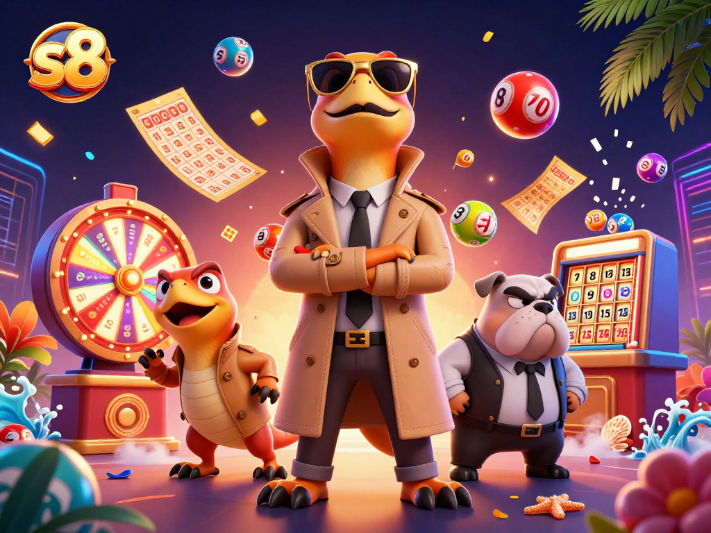 Play thrilling games like s8 with vibrant lottery balls and dynamic casino elements.