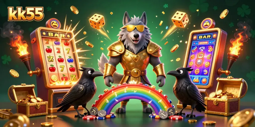 Engage with exciting casino action at kk55, featuring spinning slot machines and dynamic rewards.