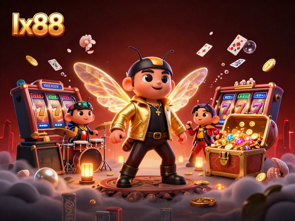 Experience excitement at lx88 with the cicada rock star leading a vibrant casino scene