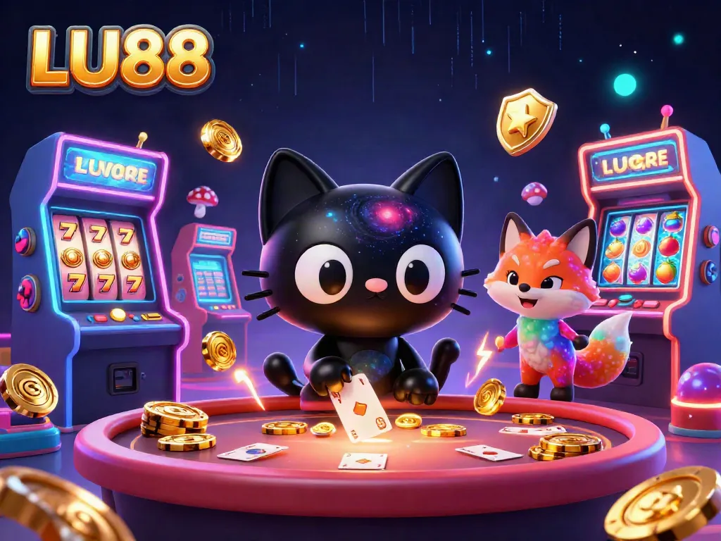 LU88 engages players with vibrant casino action featuring a black hole cat and nebula fox.