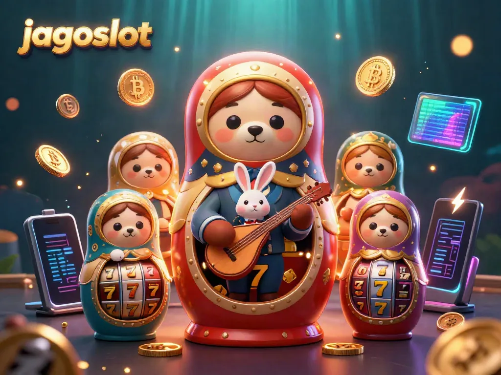 Mencoba peruntungan di jagoslot dengan karakter unik dealer kasino yang dikelilingi perangkat game digital