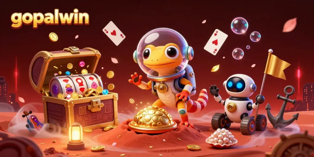 Experience thrilling wins at gopalwin, where a cartoon gecko uncovers a golden casino wonderland.