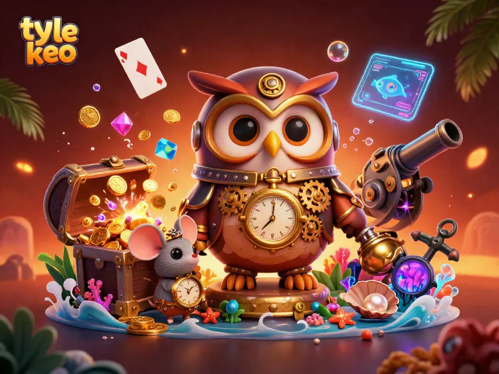 Engage with ty le keo and dive into exciting casino adventures with a steampunk owl.