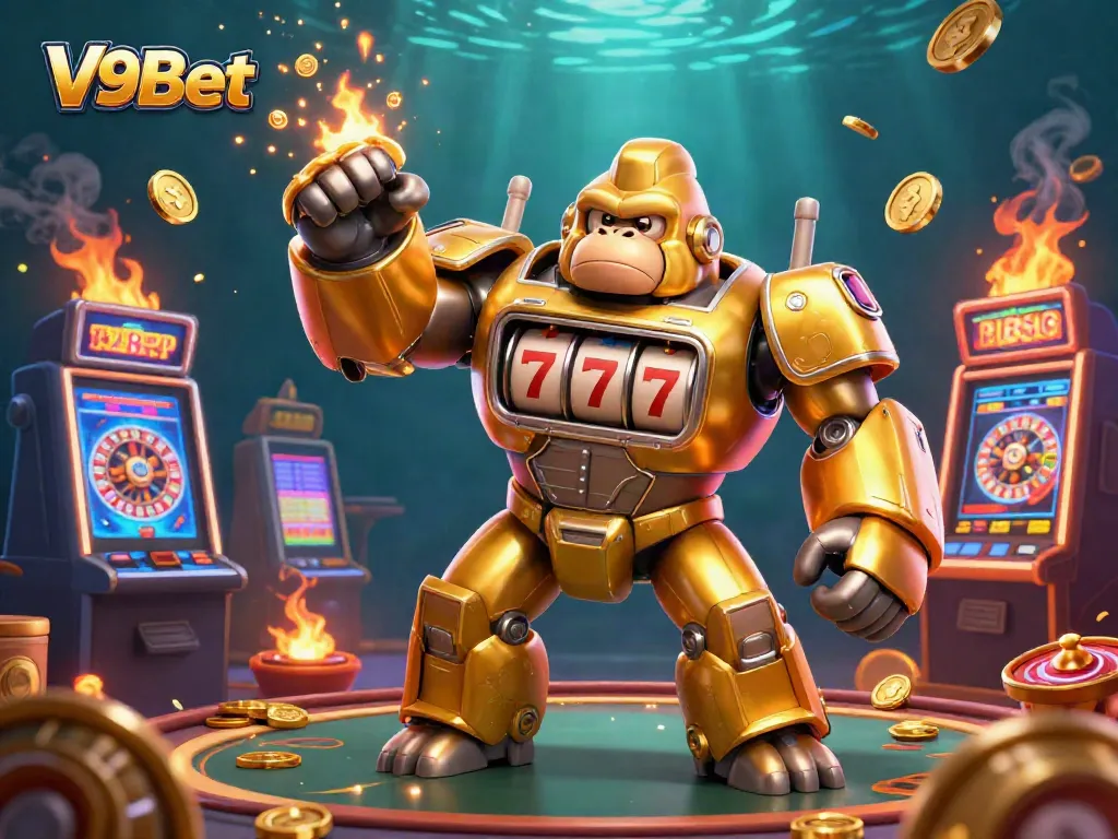 Experience thrilling gameplay at V9Bet with dynamic 3D casino elements and vibrant characters.