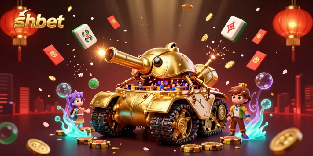 Engage with the lively atmosphere of shbet's unique casino experience within a golden beetle tank.