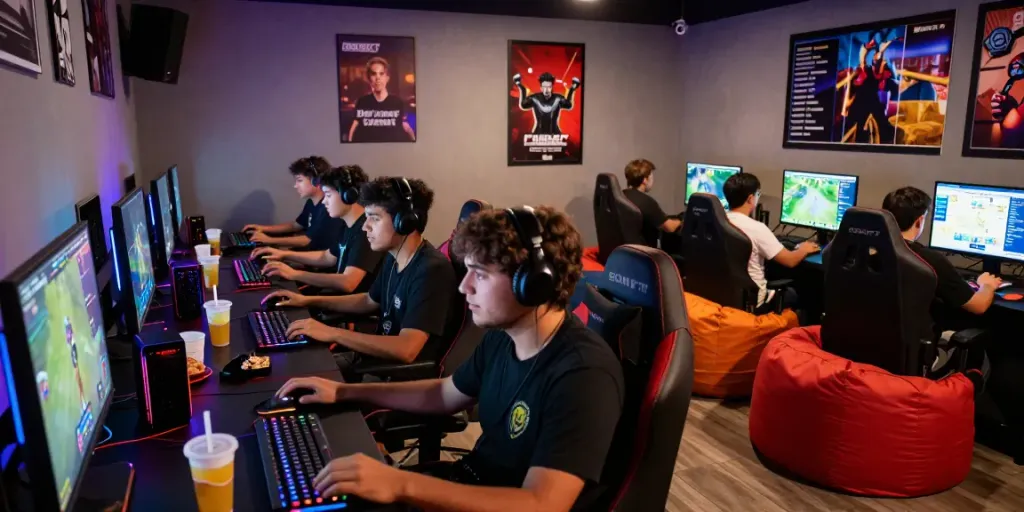 Warung168 brings gamers together in a vibrant café environment filled with digital excitement and community spirit.