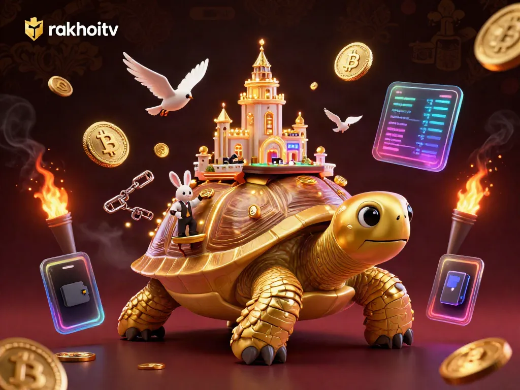 Experience live sports betting with rakhoitv featuring a golden tortoise casino scene filled with vibrant game elements.