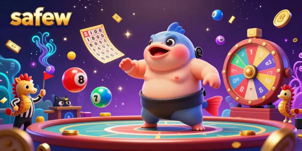 Experience safe communications with safew in this dazzling underwater casino scene, featuring engaging gaming elements.