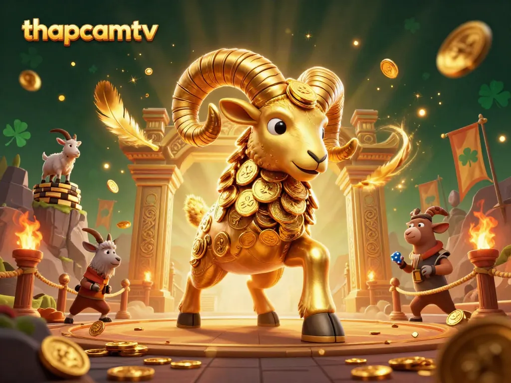 Experience thrilling betting action with thapcamtv featuring golden ram characters and dynamic casino elements.
