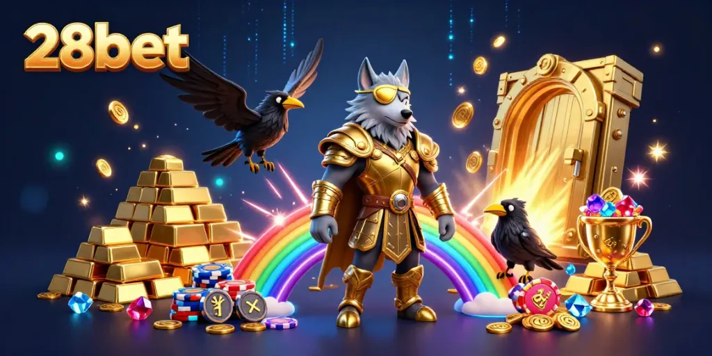 Experience epic wins at 28bet with mythical Norse characters and casino treasures.