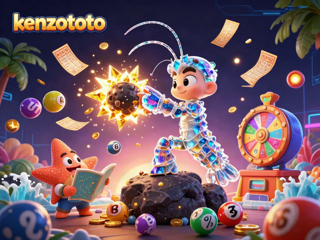 Experience kenzototo in an explosive scene with galactic characters surrounded by vibrant gaming elements.