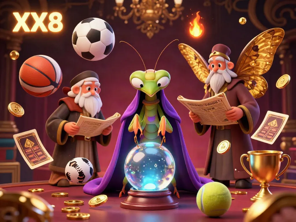 Engage with the casino thrills at XX8, showcasing vibrant characters and dynamic game elements in a lively setting.