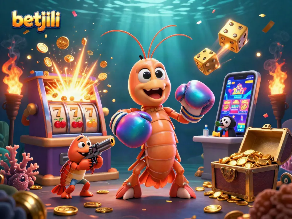 Betjili features a vibrant casino scene with playful sea creatures and dynamic gaming elements.