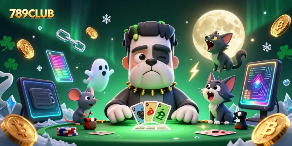 Experience thrilling gambling action at 789CLUB with a vibrant Halloween-themed casino scene.