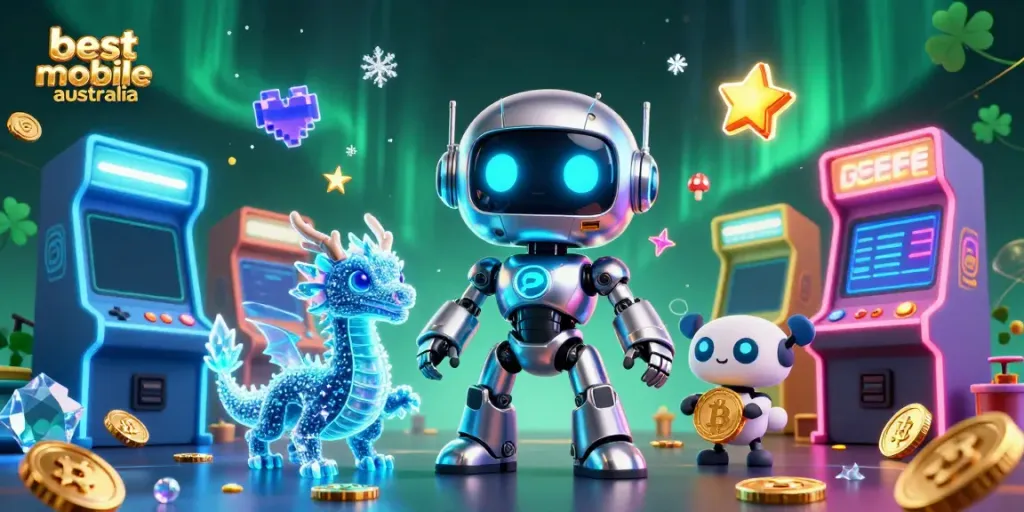 Engage with the best mobile casino Australia featuring vibrant characters and dynamic gaming elements.